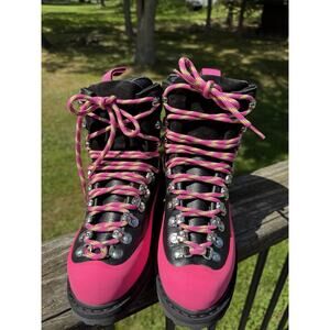 New Women’s Diemme Roccia Pink & Black Boots High Lace Up 36 US 6